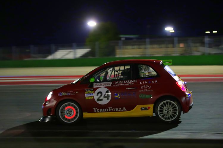 Abarth 500, gara in notturna